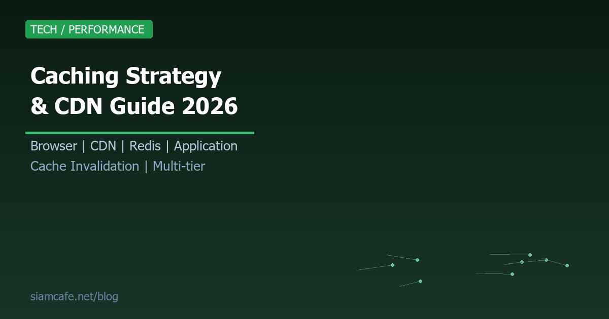 Caching Strategy และ CDN คืออะไร? สอนออกแบบ Cache Layer สำหรับ Web Application 2026