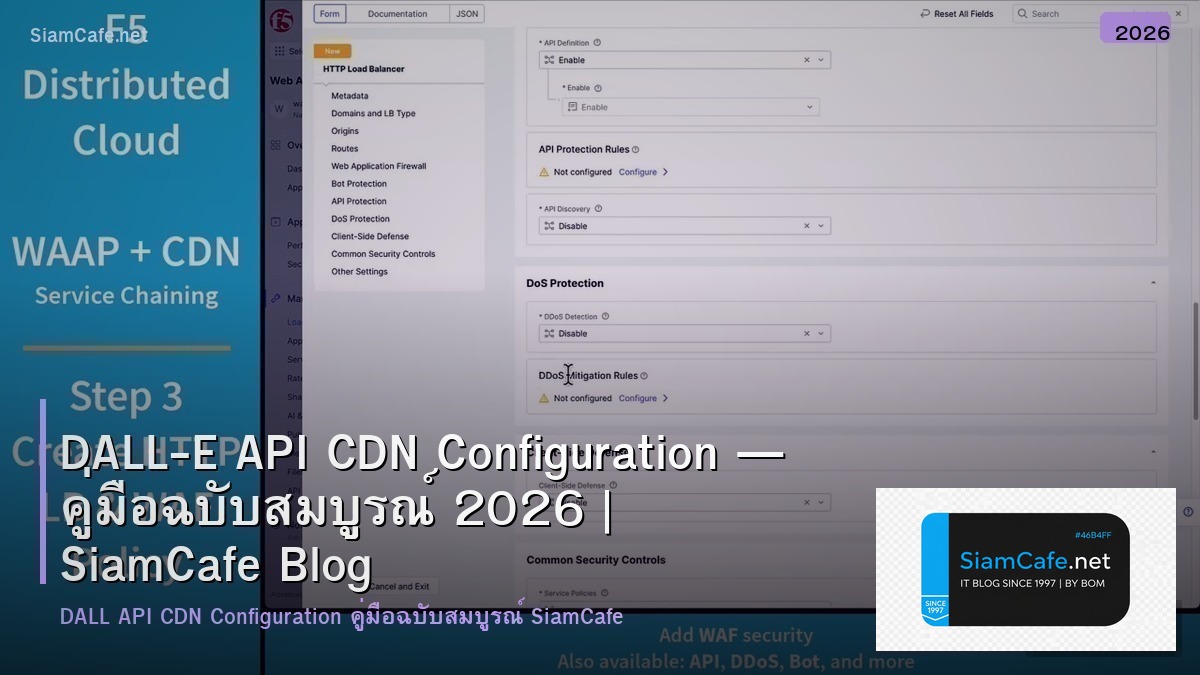 DALL-E API CDN Configuration — คู่มือฉบับสมบูรณ์ 2026 | SiamCafe Blog