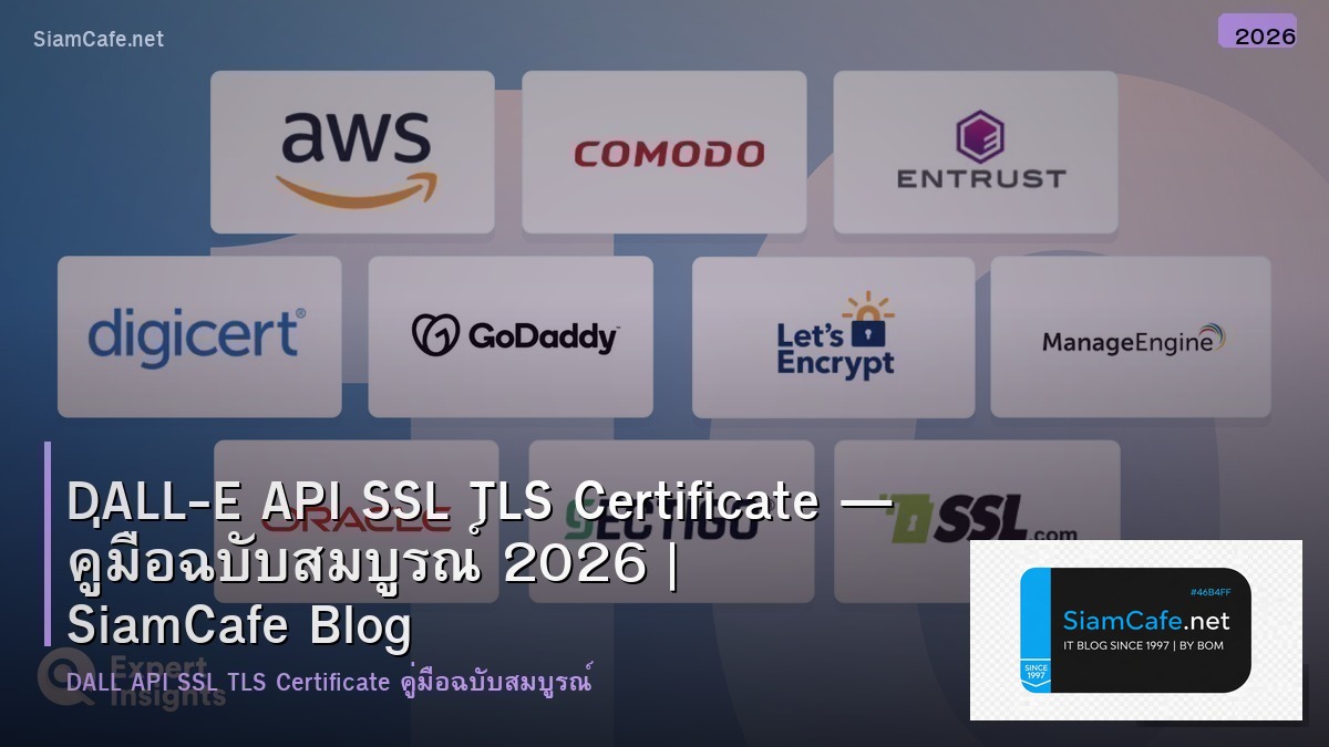 DALL-E API SSL TLS Certificate — คู่มือฉบับสมบูรณ์ 2026 | SiamCafe Blog