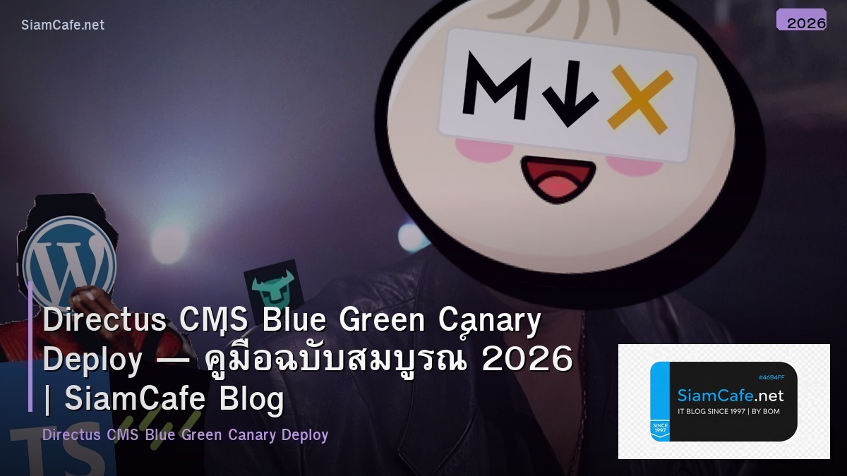 Directus CMS Blue Green Canary Deploy — คู่มือฉบับสมบูรณ์ 2026 | SiamCafe Blog