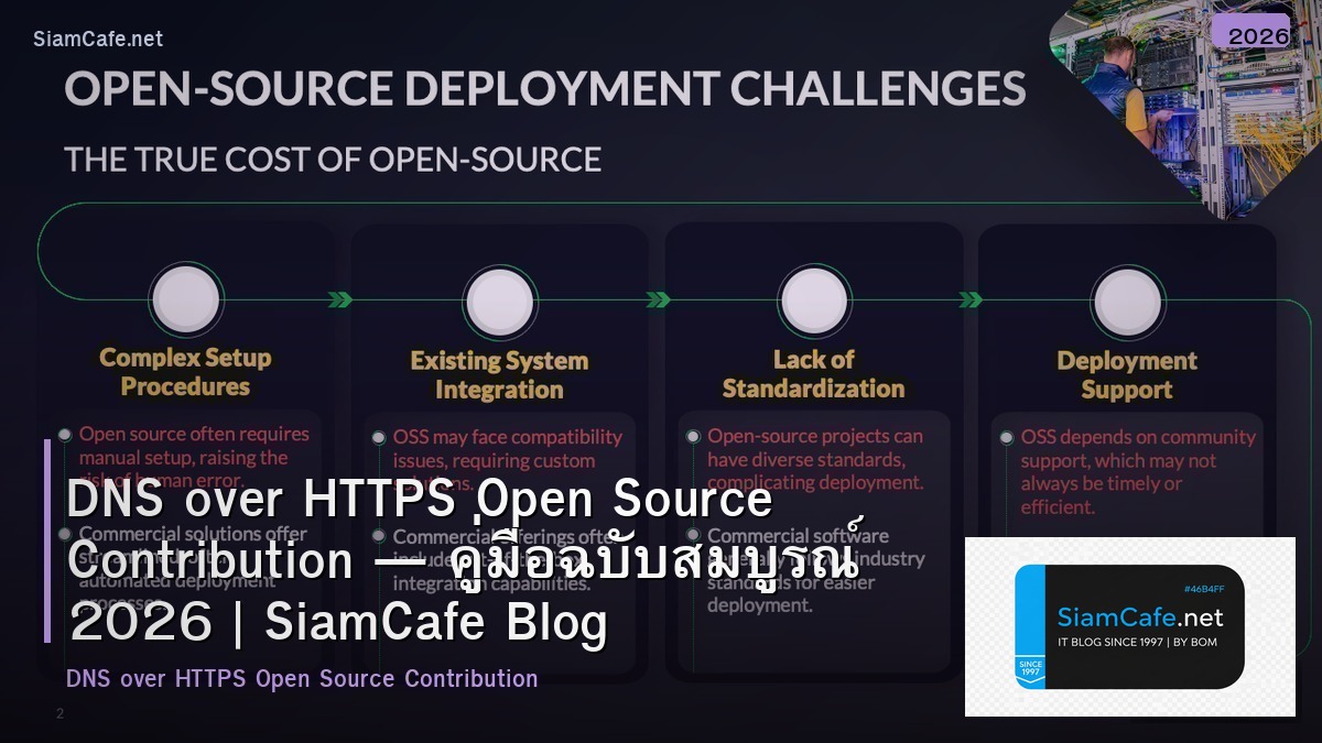 DNS over HTTPS Open Source Contribution — คู่มือฉบับสมบูรณ์ 2026 | SiamCafe Blog