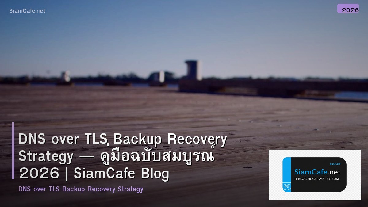 DNS over TLS Backup Recovery Strategy — คู่มือฉบับสมบูรณ์ 2026 | SiamCafe Blog