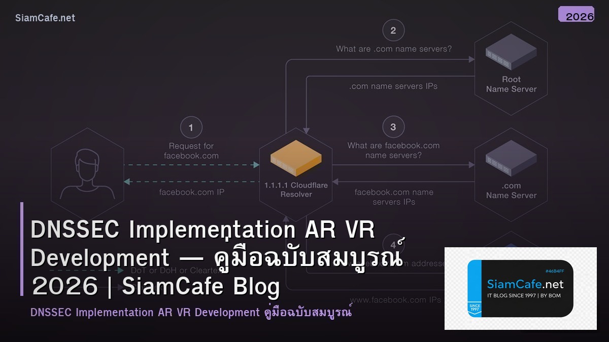 DNSSEC Implementation AR VR Development — คู่มือฉบับสมบูรณ์ 2026 | SiamCafe Blog