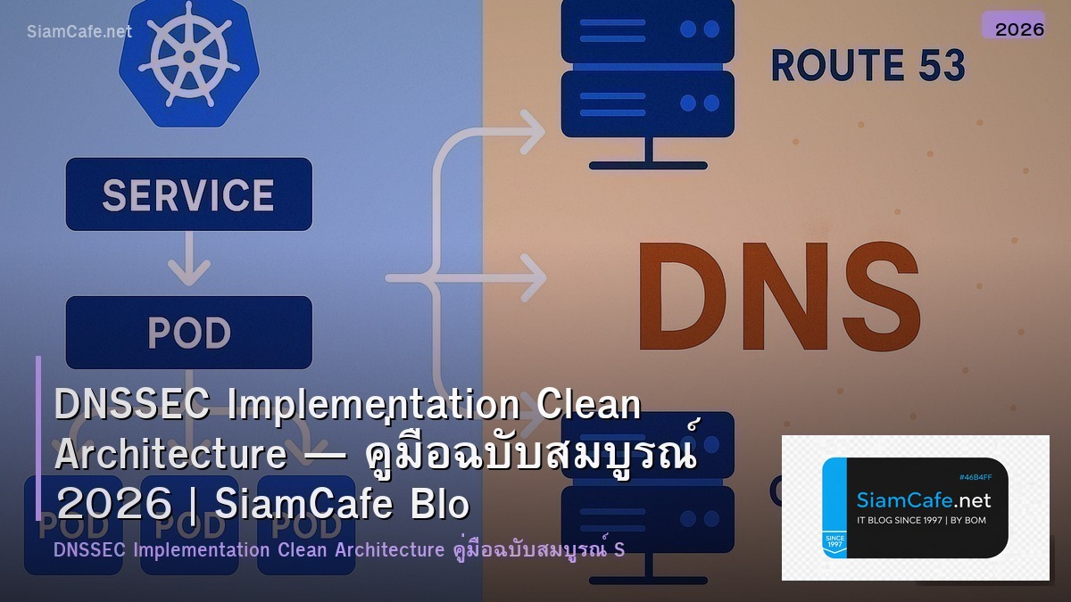 DNSSEC Implementation Clean Architecture — คู่มือฉบับสมบูรณ์ 2026 | SiamCafe Blog
