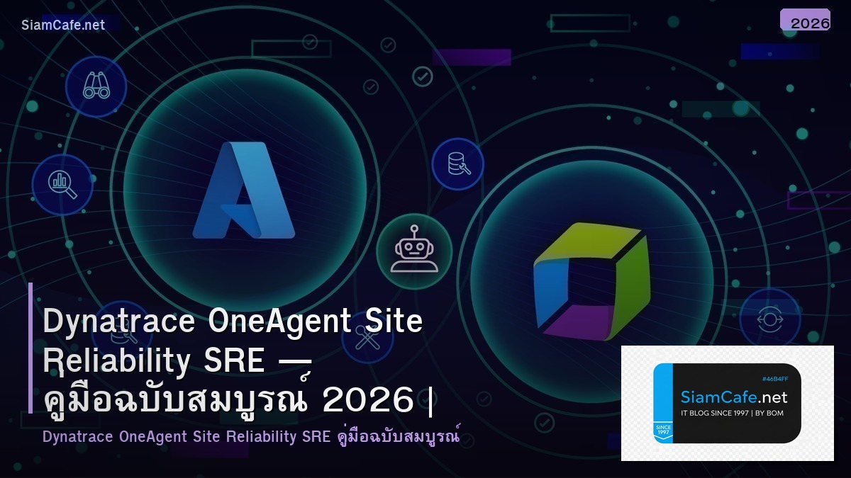Dynatrace OneAgent Site Reliability SRE — คู่มือฉบับสมบูรณ์ 2026 | SiamCafe Blog