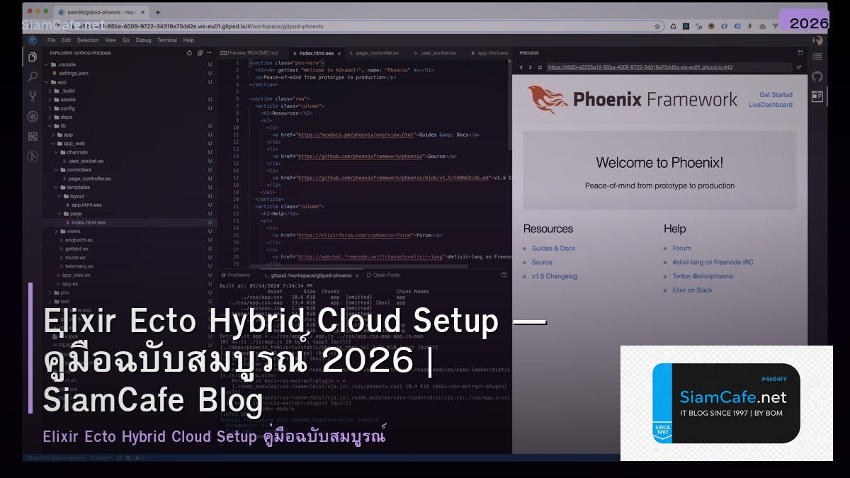 Elixir Ecto Hybrid Cloud Setup — คู่มือฉบับสมบูรณ์ 2026 | SiamCafe Blog