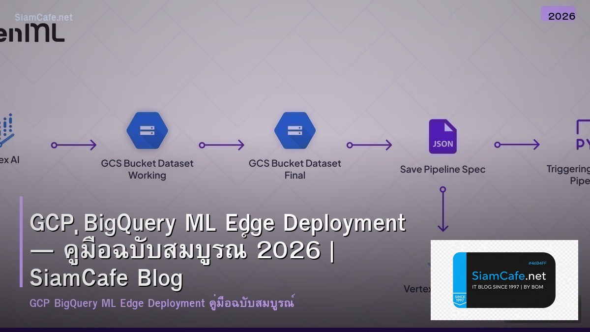 GCP BigQuery ML Edge Deployment — คู่มือฉบับสมบูรณ์ 2026 | SiamCafe Blog