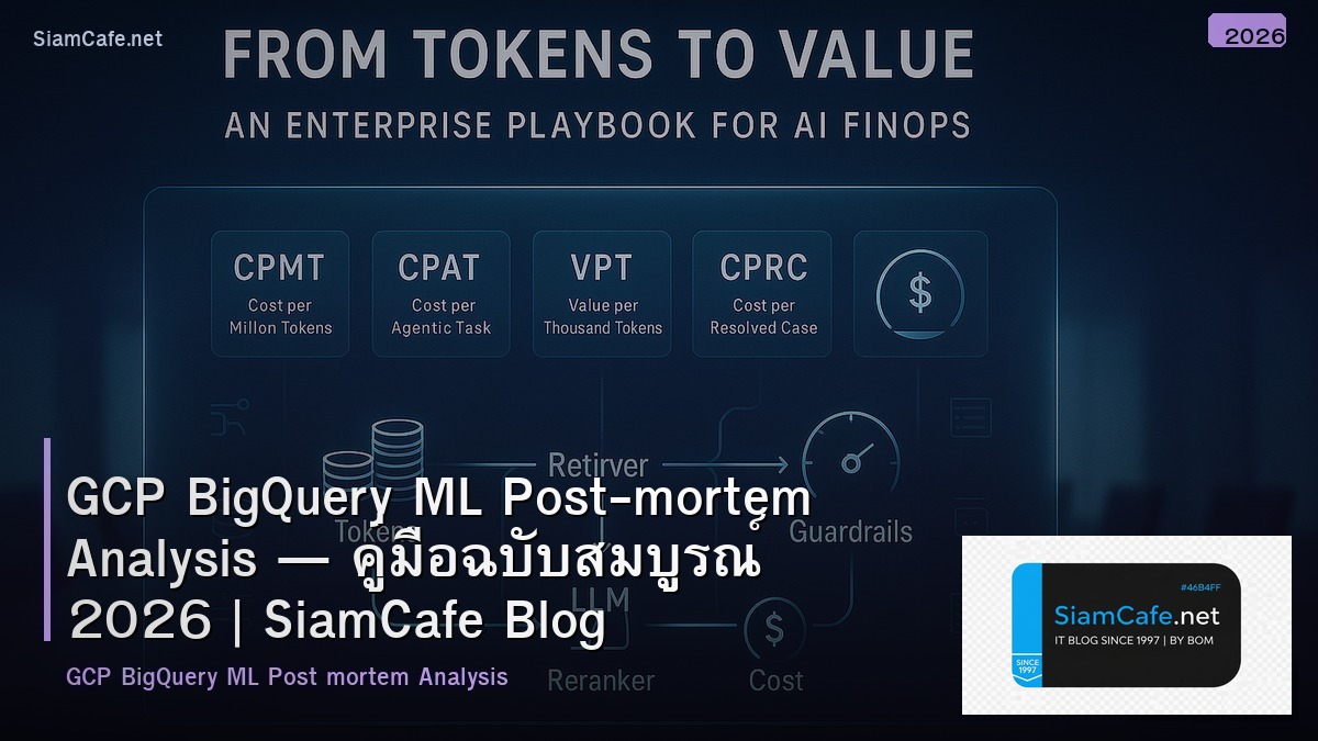 GCP BigQuery ML Post-mortem Analysis — คู่มือฉบับสมบูรณ์ 2026 | SiamCafe Blog