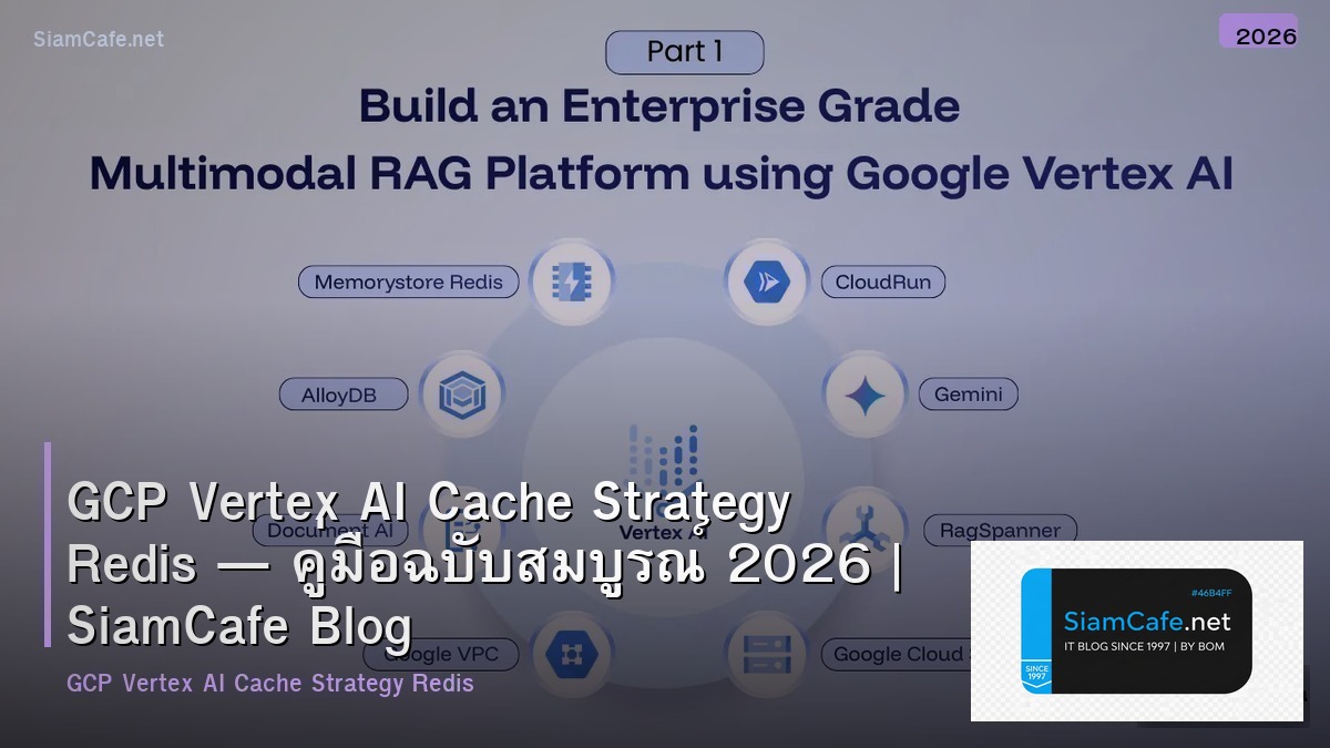 GCP Vertex AI Cache Strategy Redis — คู่มือฉบับสมบูรณ์ 2026 | SiamCafe Blog