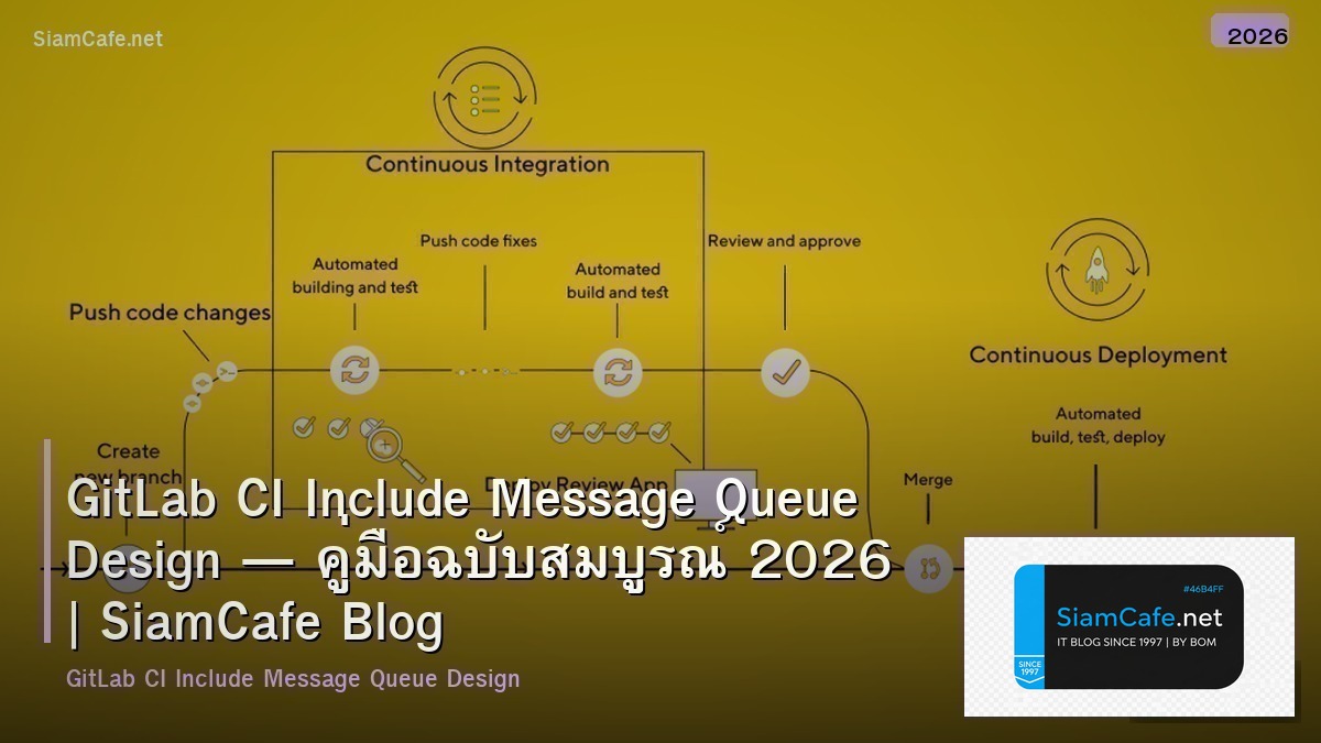 GitLab CI Include Message Queue Design — คู่มือฉบับสมบูรณ์ 2026 | SiamCafe Blog