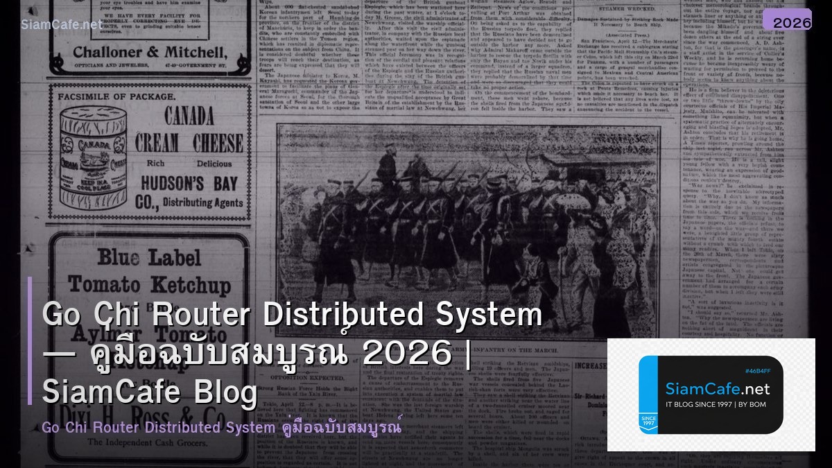 Go Chi Router Distributed System — คู่มือฉบับสมบูรณ์ 2026 | SiamCafe Blog
