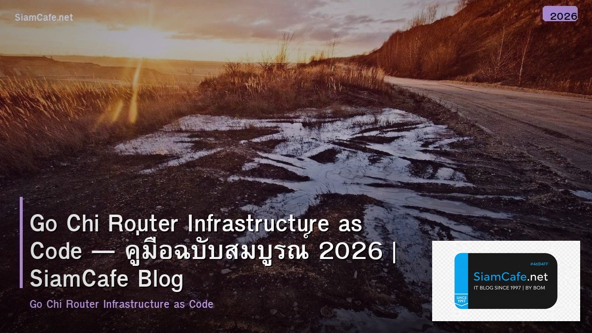 Go Chi Router Infrastructure as Code — คู่มือฉบับสมบูรณ์ 2026 | SiamCafe Blog