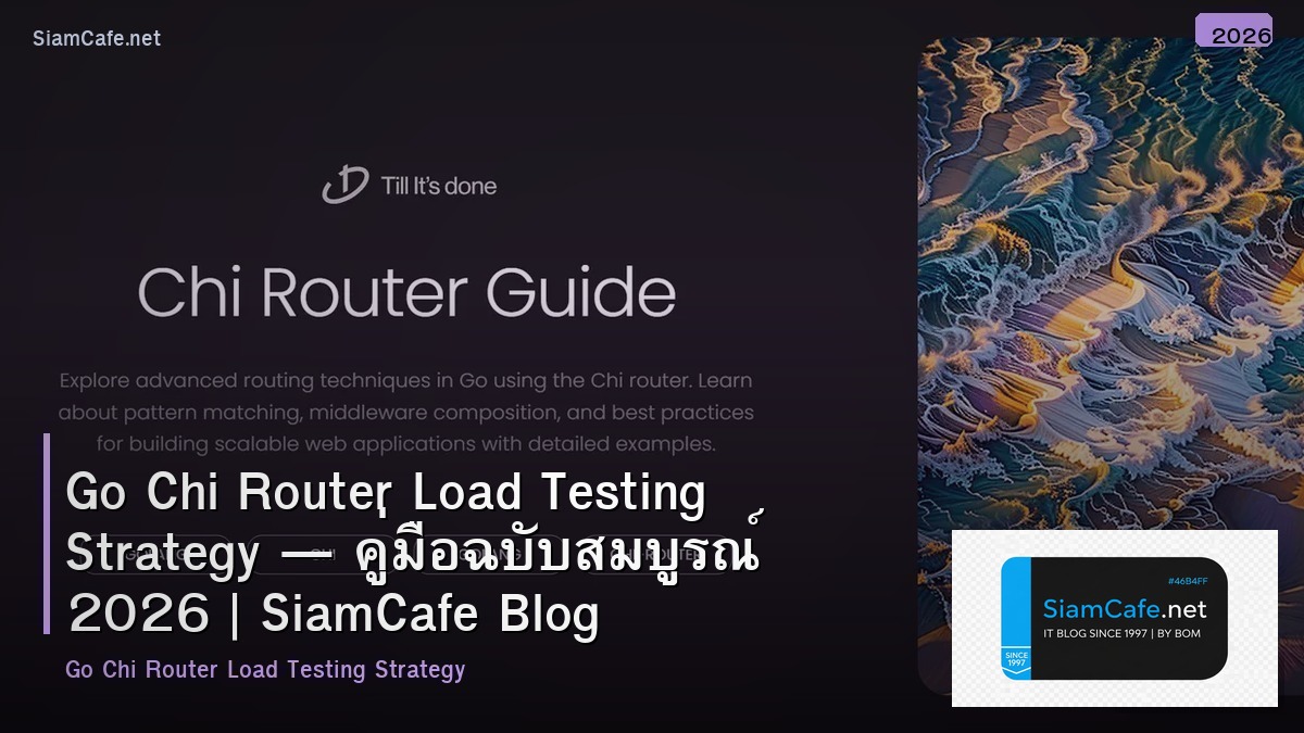 Go Chi Router Load Testing Strategy — คู่มือฉบับสมบูรณ์ 2026 | SiamCafe Blog