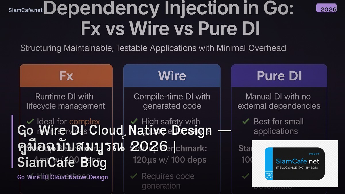 Go Wire DI Cloud Native Design — คู่มือฉบับสมบูรณ์ 2026 | SiamCafe Blog