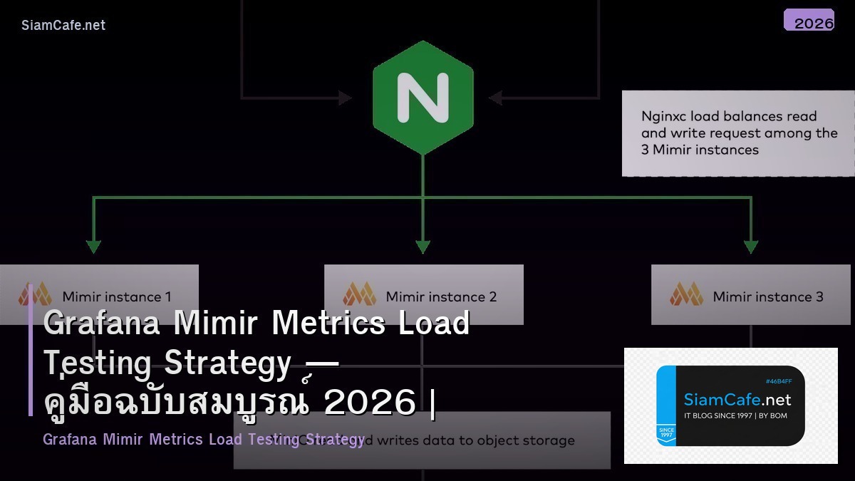 Grafana Mimir Metrics Load Testing Strategy — คู่มือฉบับสมบูรณ์ 2026 | SiamCafe Blog