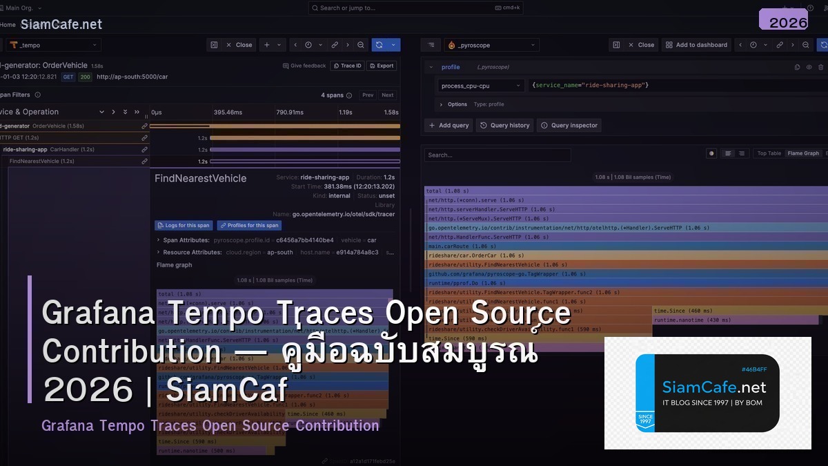 Grafana Tempo Traces Open Source Contribution — คู่มือฉบับสมบูรณ์ 2026 | SiamCafe Blog