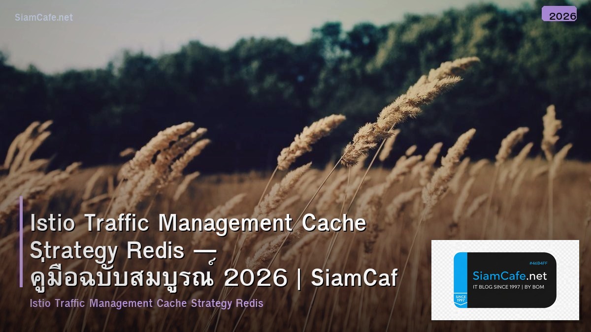 Istio Traffic Management Cache Strategy Redis — คู่มือฉบับสมบูรณ์ 2026 | SiamCafe Blog