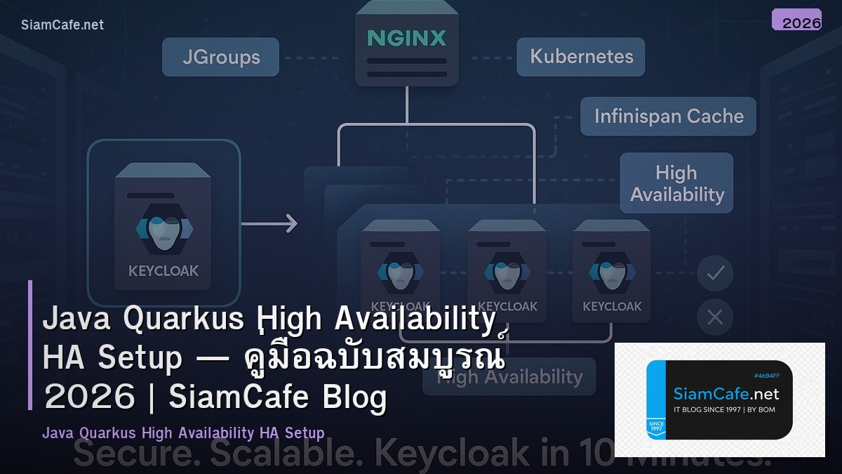 Java Quarkus High Availability HA Setup — คู่มือฉบับสมบูรณ์ 2026 | SiamCafe Blog