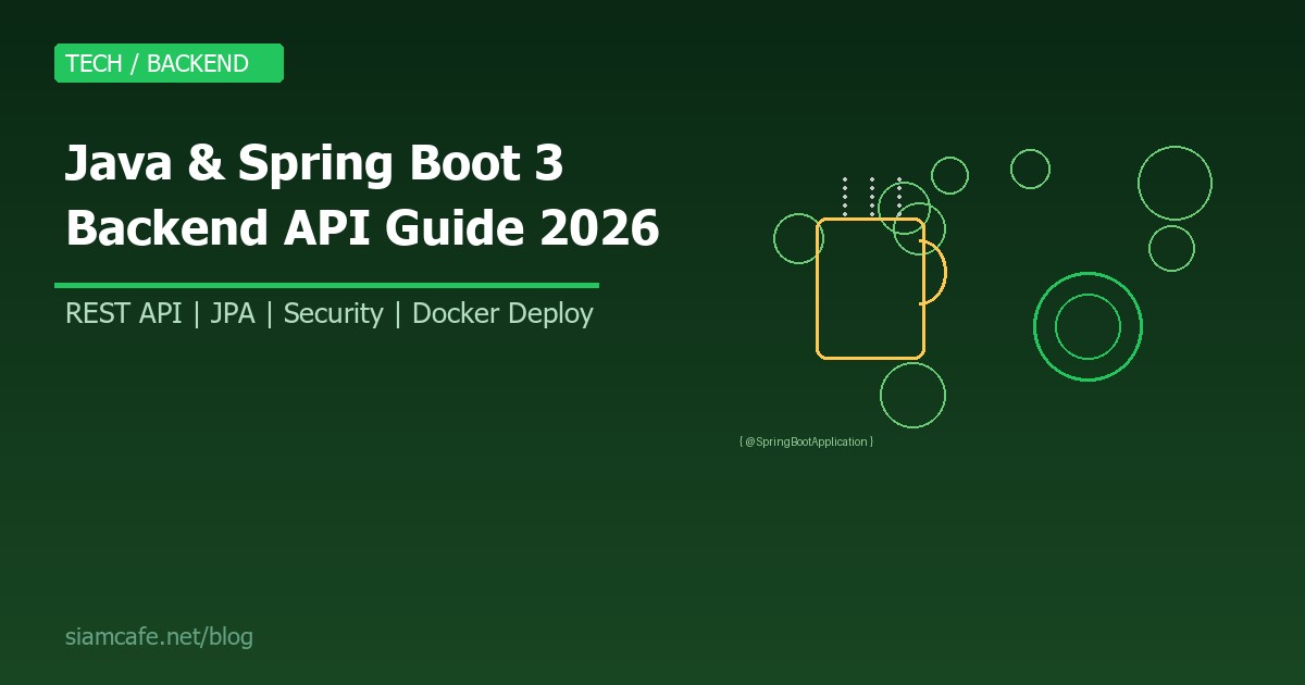 Java และ Spring Boot คืออะไร? สอนสร้าง Backend API ด้วย Spring Boot 3 สำหรับ Developer 2026
