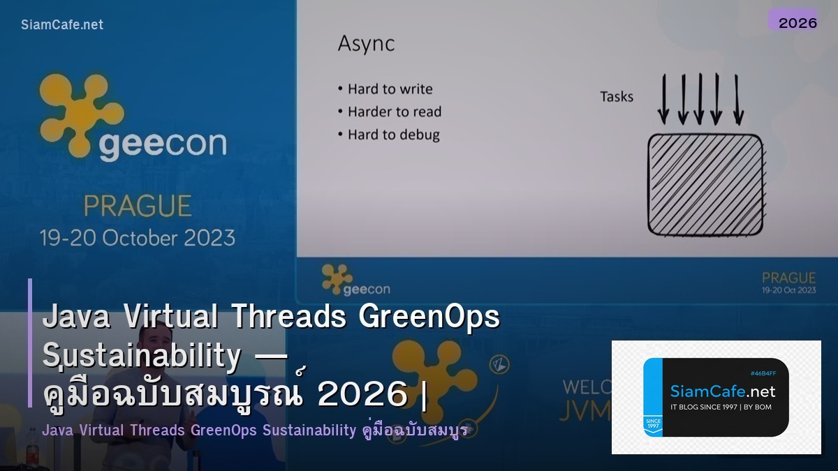 Java Virtual Threads GreenOps Sustainability — คู่มือฉบับสมบูรณ์ 2026 | SiamCafe Blog