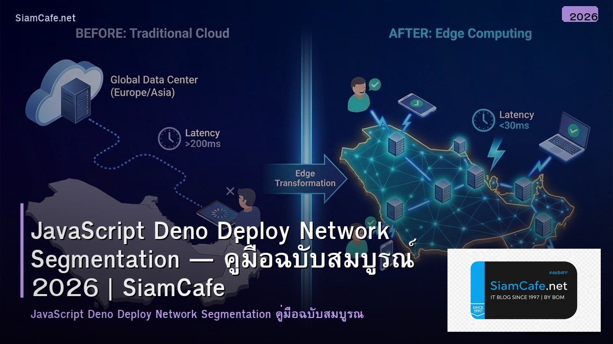 JavaScript Deno Deploy Network Segmentation — คู่มือฉบับสมบูรณ์ 2026 | SiamCafe Blog