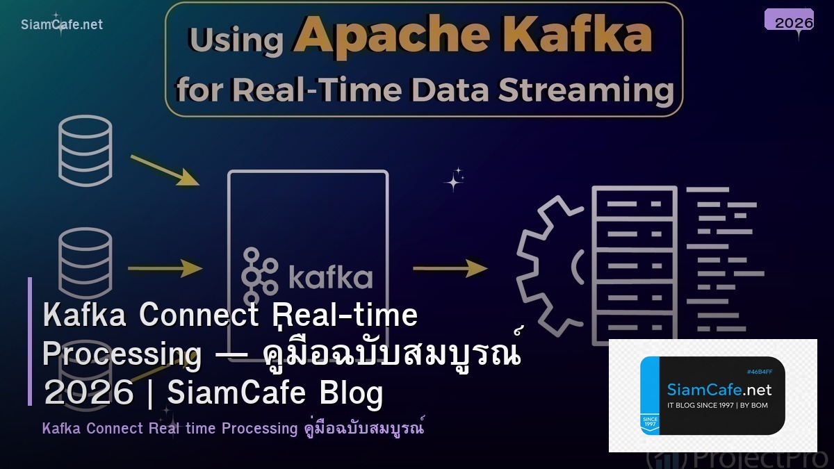 Kafka Connect Real-time Processing — คู่มือฉบับสมบูรณ์ 2026 | SiamCafe Blog