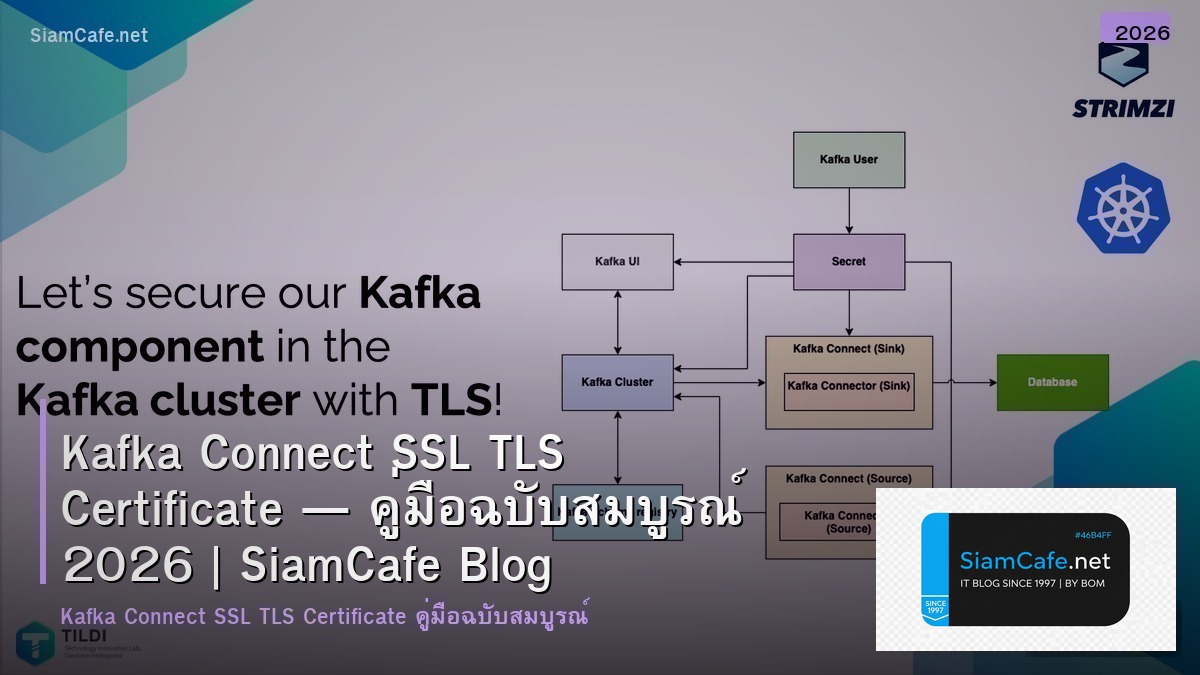 Kafka Connect SSL TLS Certificate — คู่มือฉบับสมบูรณ์ 2026 | SiamCafe Blog