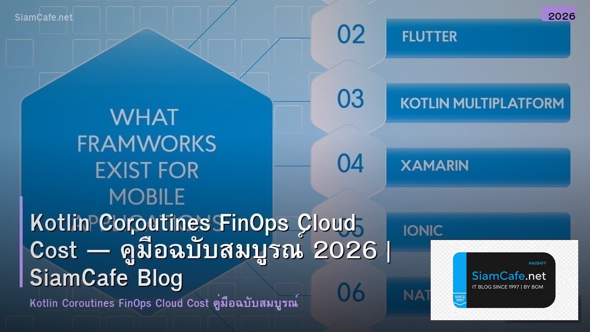 Kotlin Coroutines FinOps Cloud Cost — คู่มือฉบับสมบูรณ์ 2026 | SiamCafe Blog