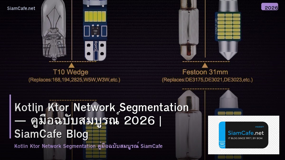 Kotlin Ktor Network Segmentation — คู่มือฉบับสมบูรณ์ 2026 | SiamCafe Blog