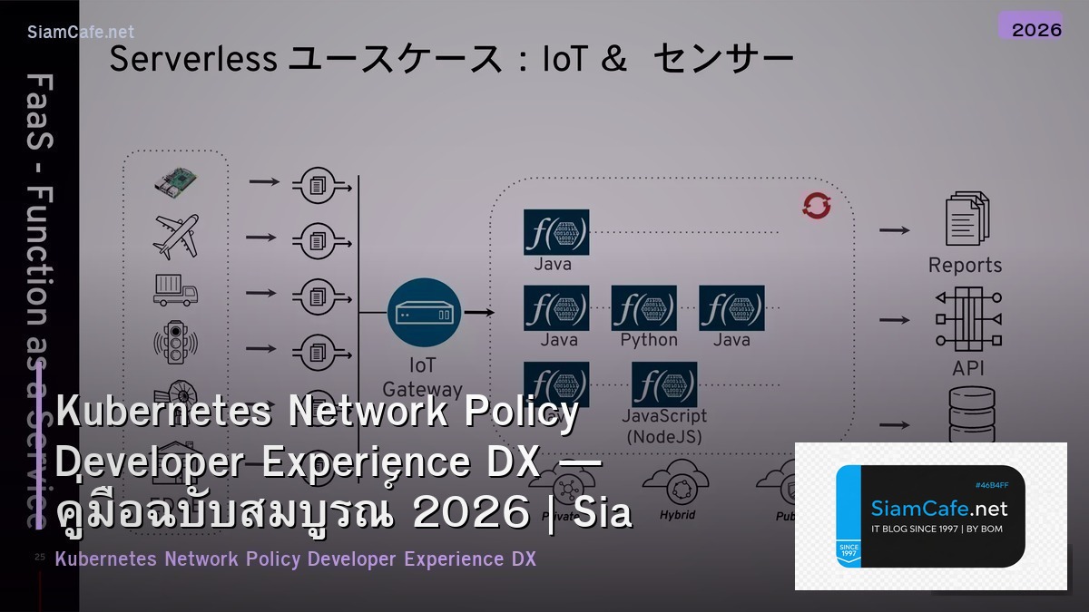 Kubernetes Network Policy Developer Experience DX — คู่มือฉบับสมบูรณ์ 2026 | SiamCafe Blog