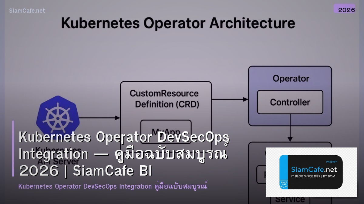 Kubernetes Operator DevSecOps Integration — คู่มือฉบับสมบูรณ์ 2026 | SiamCafe Blog