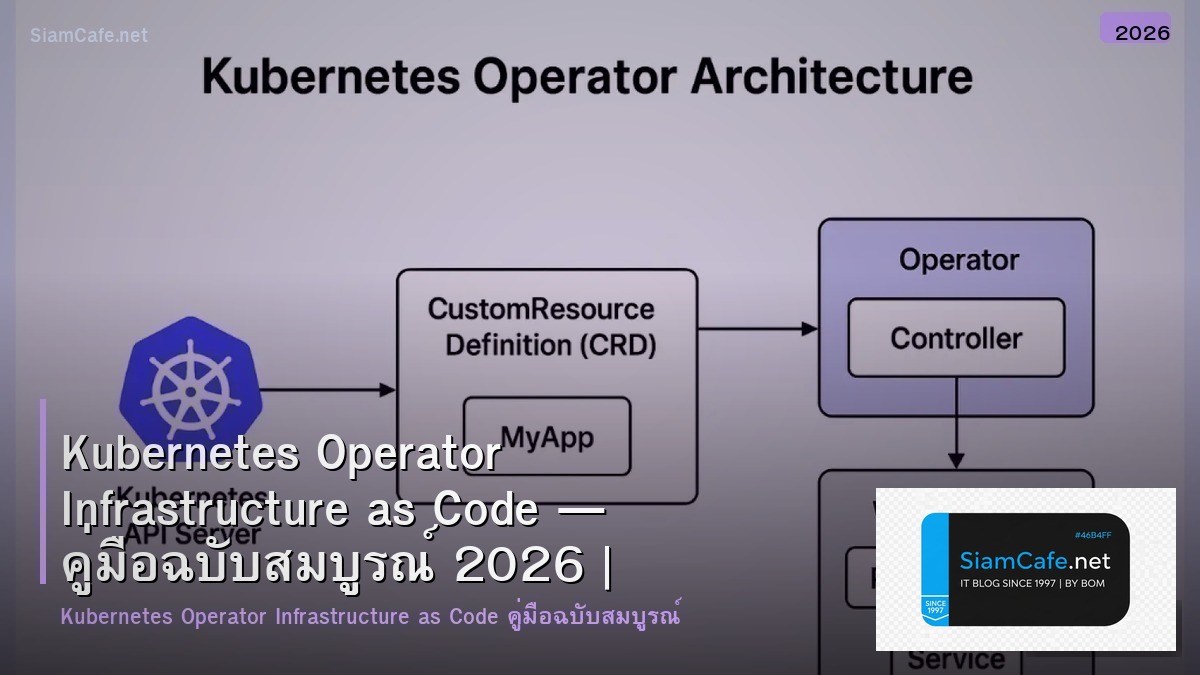 Kubernetes Operator Infrastructure as Code — คู่มือฉบับสมบูรณ์ 2026 | SiamCafe Blog