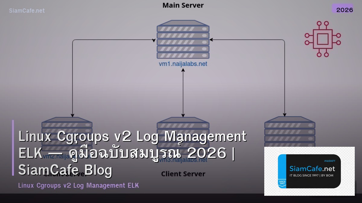 Linux Cgroups v2 Log Management ELK — คู่มือฉบับสมบูรณ์ 2026 | SiamCafe Blog