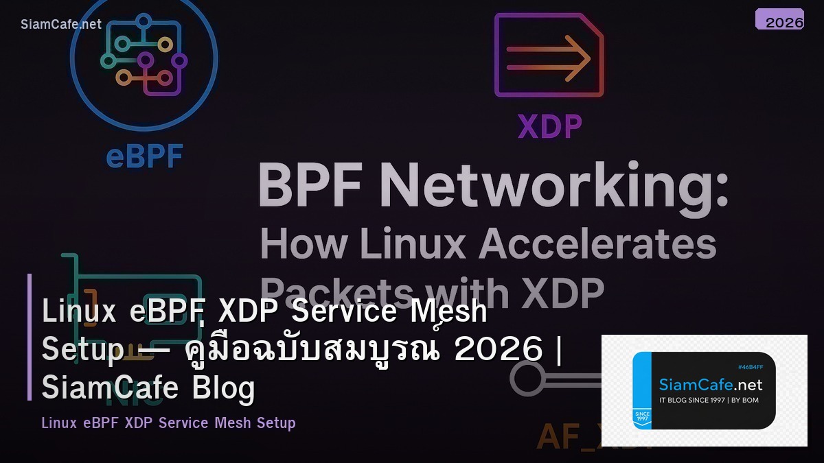 Linux eBPF XDP Service Mesh Setup — คู่มือฉบับสมบูรณ์ 2026 | SiamCafe Blog