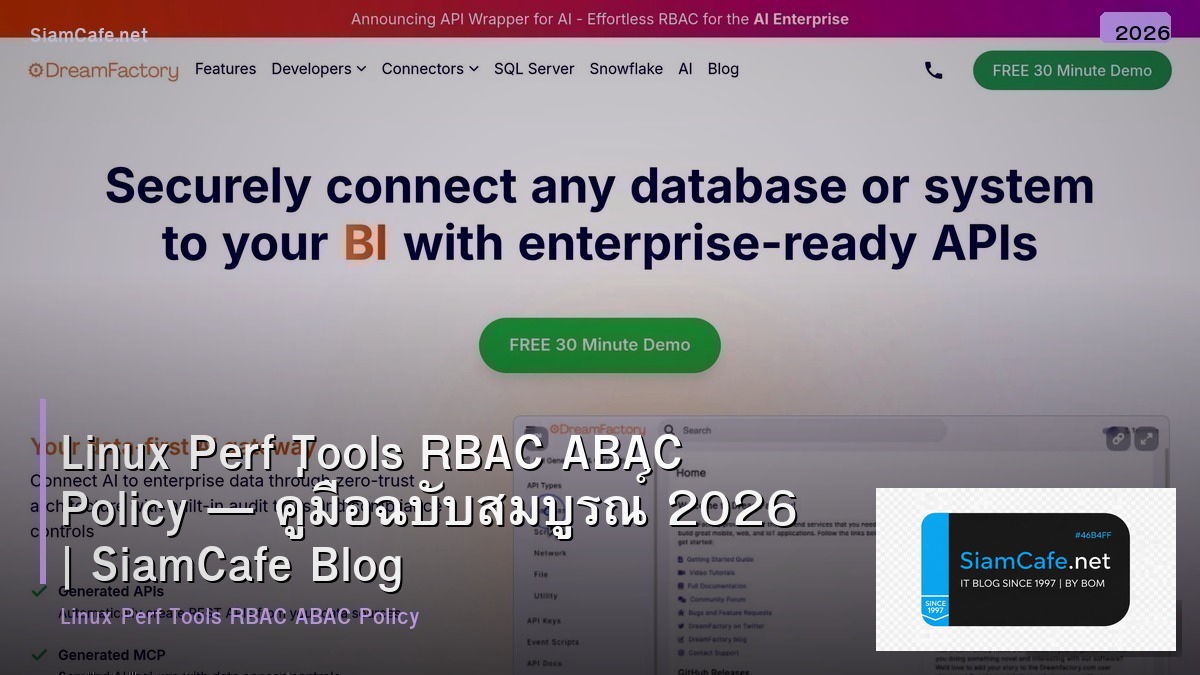 Linux Perf Tools RBAC ABAC Policy — คู่มือฉบับสมบูรณ์ 2026 | SiamCafe Blog
