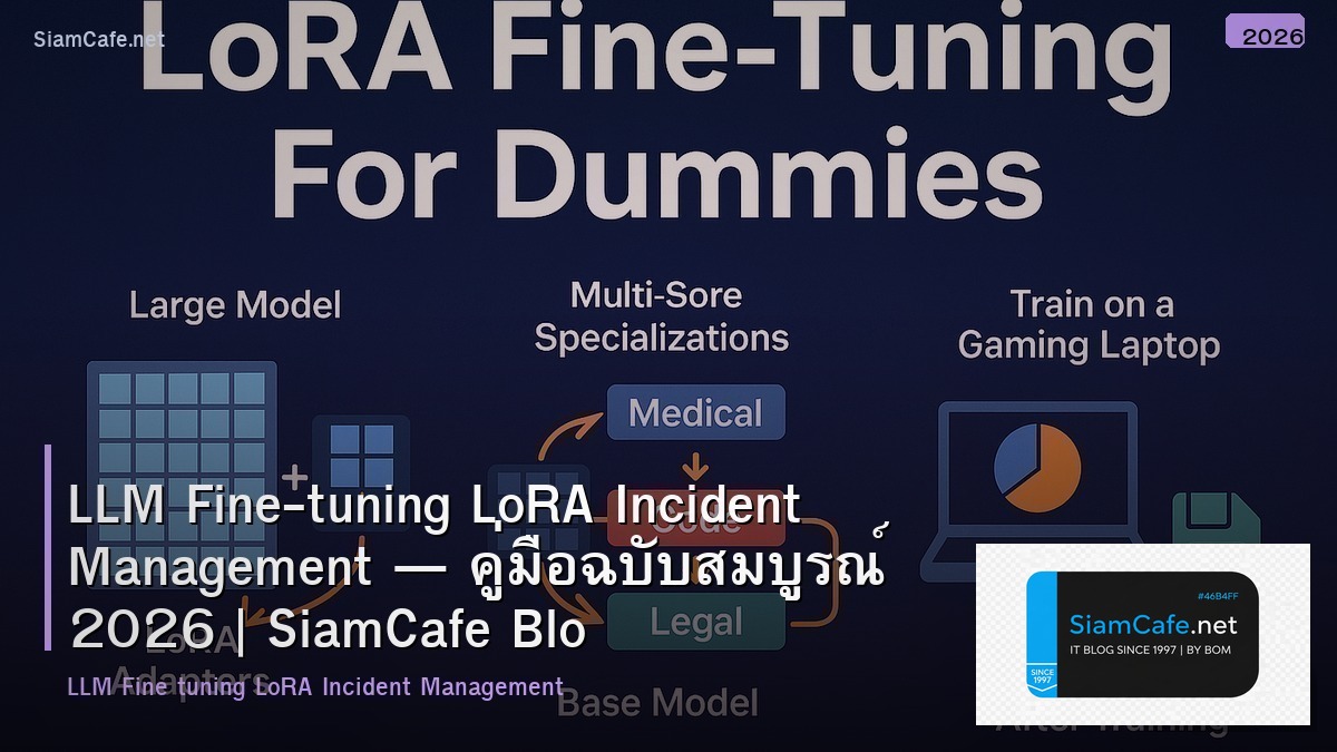 LLM Fine-tuning LoRA Incident Management — คู่มือฉบับสมบูรณ์ 2026 | SiamCafe Blog