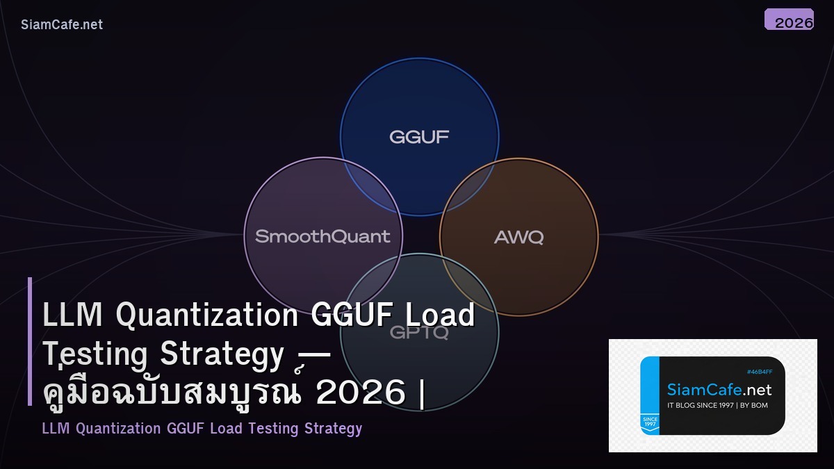 LLM Quantization GGUF Load Testing Strategy — คู่มือฉบับสมบูรณ์ 2026 | SiamCafe Blog