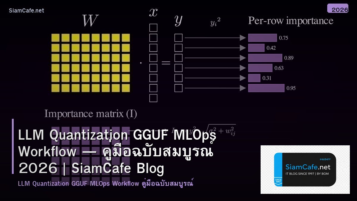 LLM Quantization GGUF MLOps Workflow — คู่มือฉบับสมบูรณ์ 2026 | SiamCafe Blog