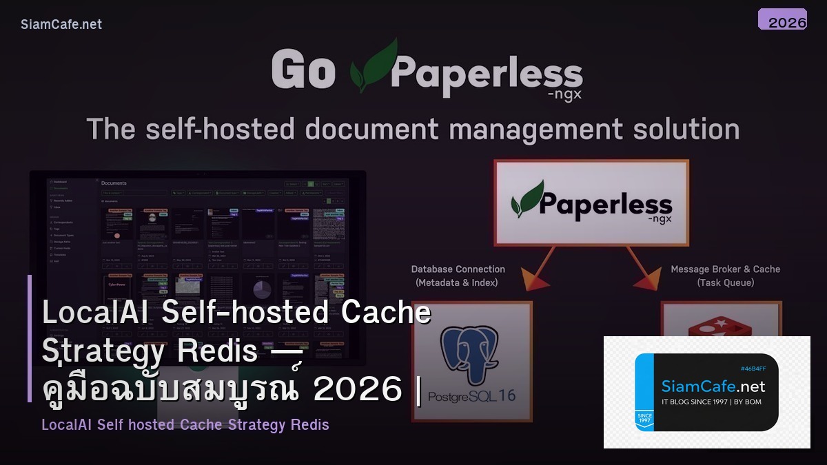 LocalAI Self-hosted Cache Strategy Redis — คู่มือฉบับสมบูรณ์ 2026 | SiamCafe Blog