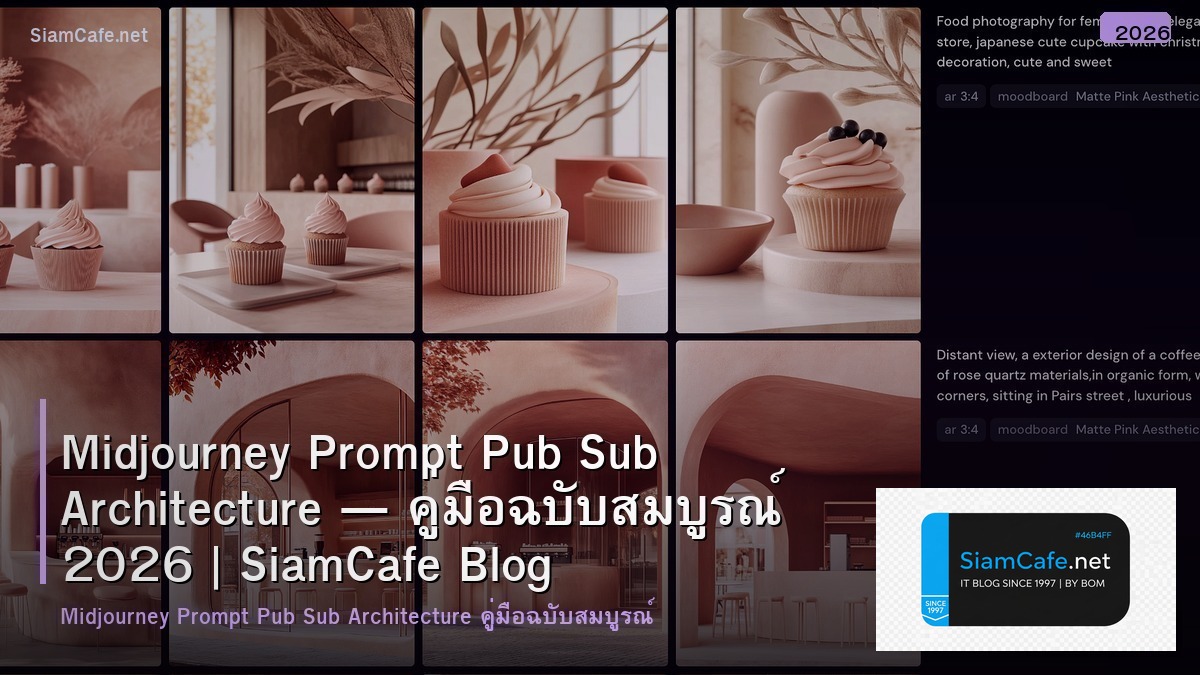 Midjourney Prompt Pub Sub Architecture — คู่มือฉบับสมบูรณ์ 2026 | SiamCafe Blog