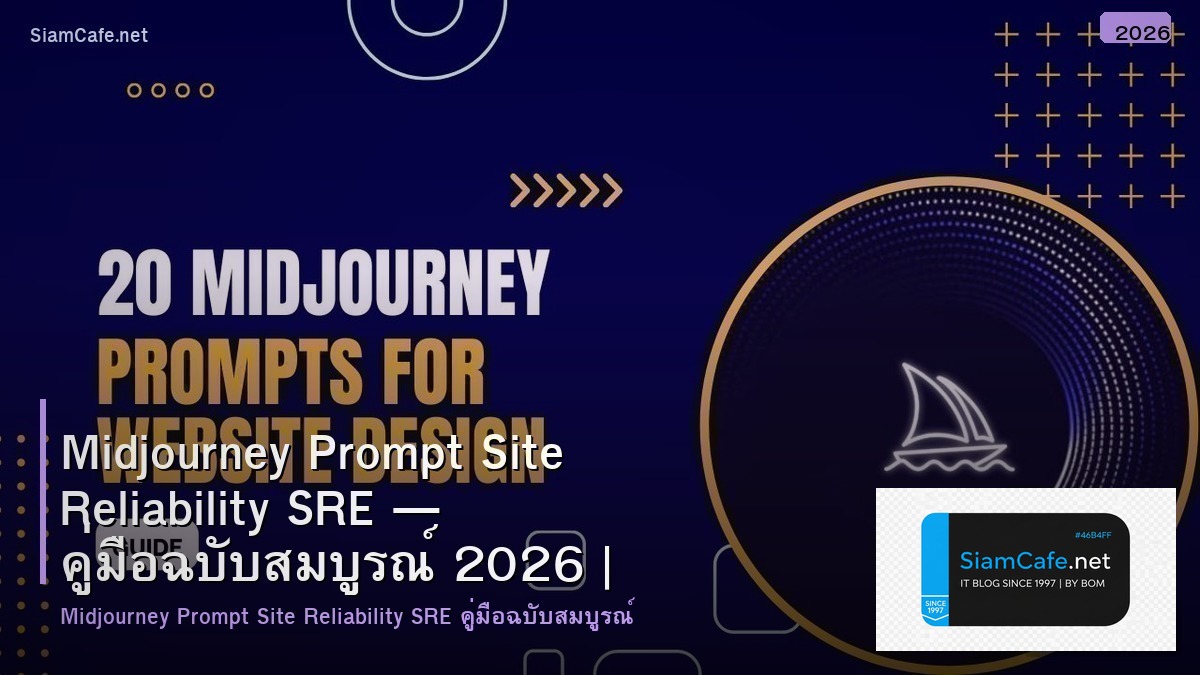 Midjourney Prompt Site Reliability SRE — คู่มือฉบับสมบูรณ์ 2026 | SiamCafe Blog