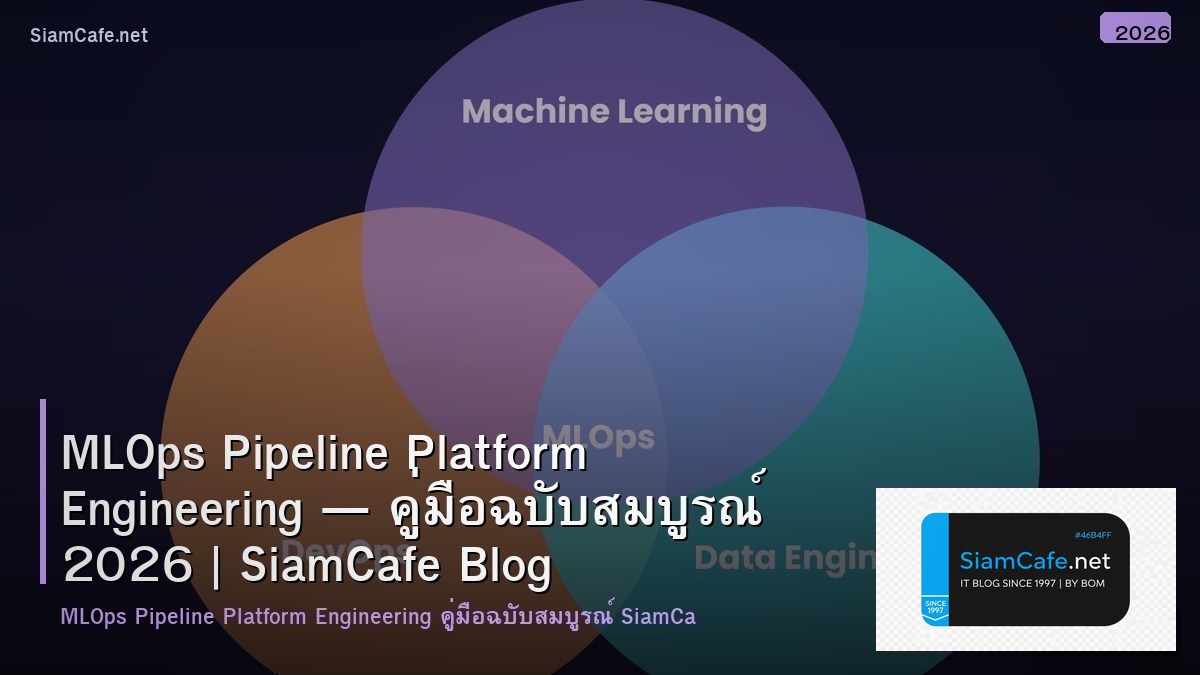 MLOps Pipeline Platform Engineering — คู่มือฉบับสมบูรณ์ 2026 | SiamCafe Blog