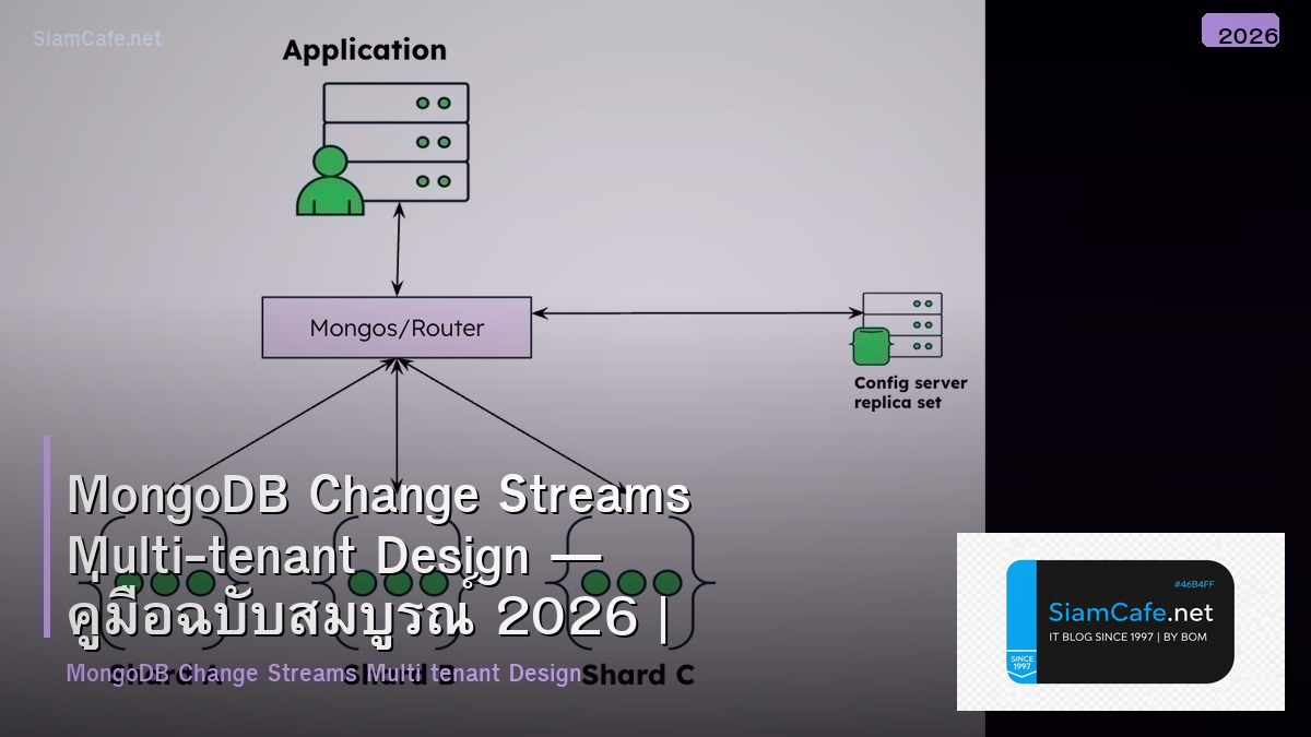 MongoDB Change Streams Multi-tenant Design — คู่มือฉบับสมบูรณ์ 2026 | SiamCafe Blog