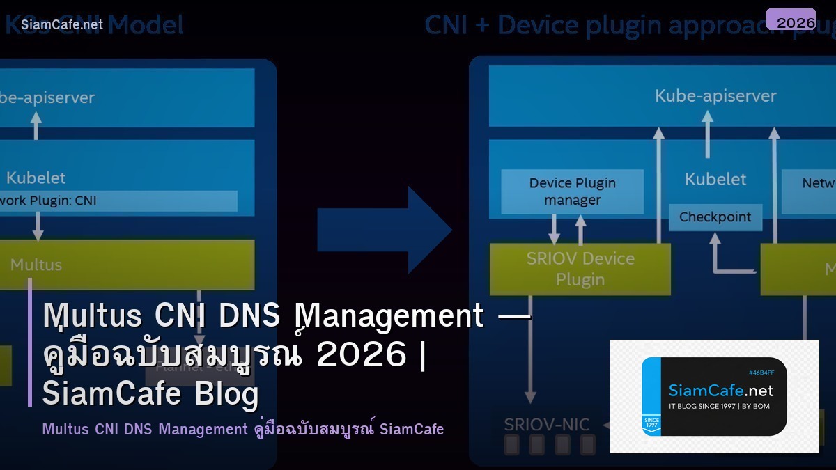 Multus CNI DNS Management — คู่มือฉบับสมบูรณ์ 2026 | SiamCafe Blog