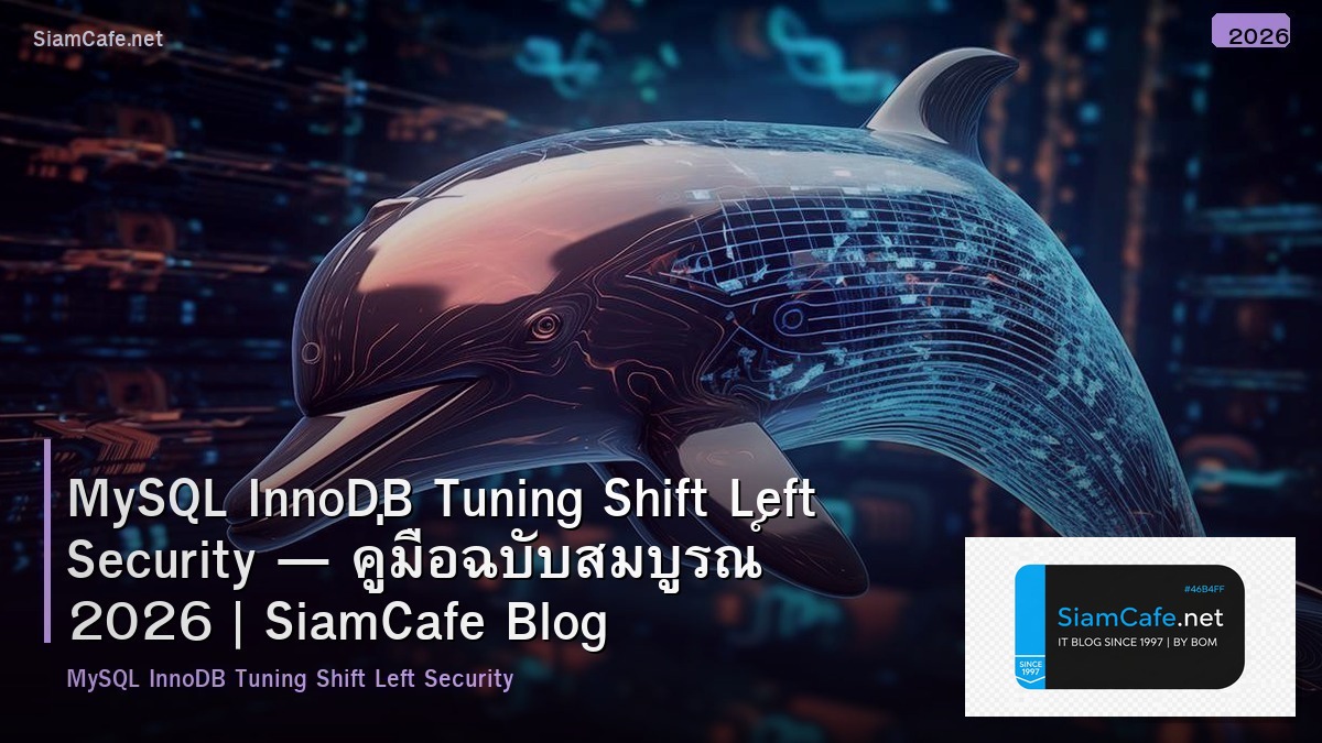 MySQL InnoDB Tuning Shift Left Security — คู่มือฉบับสมบูรณ์ 2026 | SiamCafe Blog