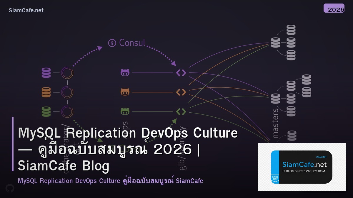 MySQL Replication DevOps Culture — คู่มือฉบับสมบูรณ์ 2026 | SiamCafe Blog