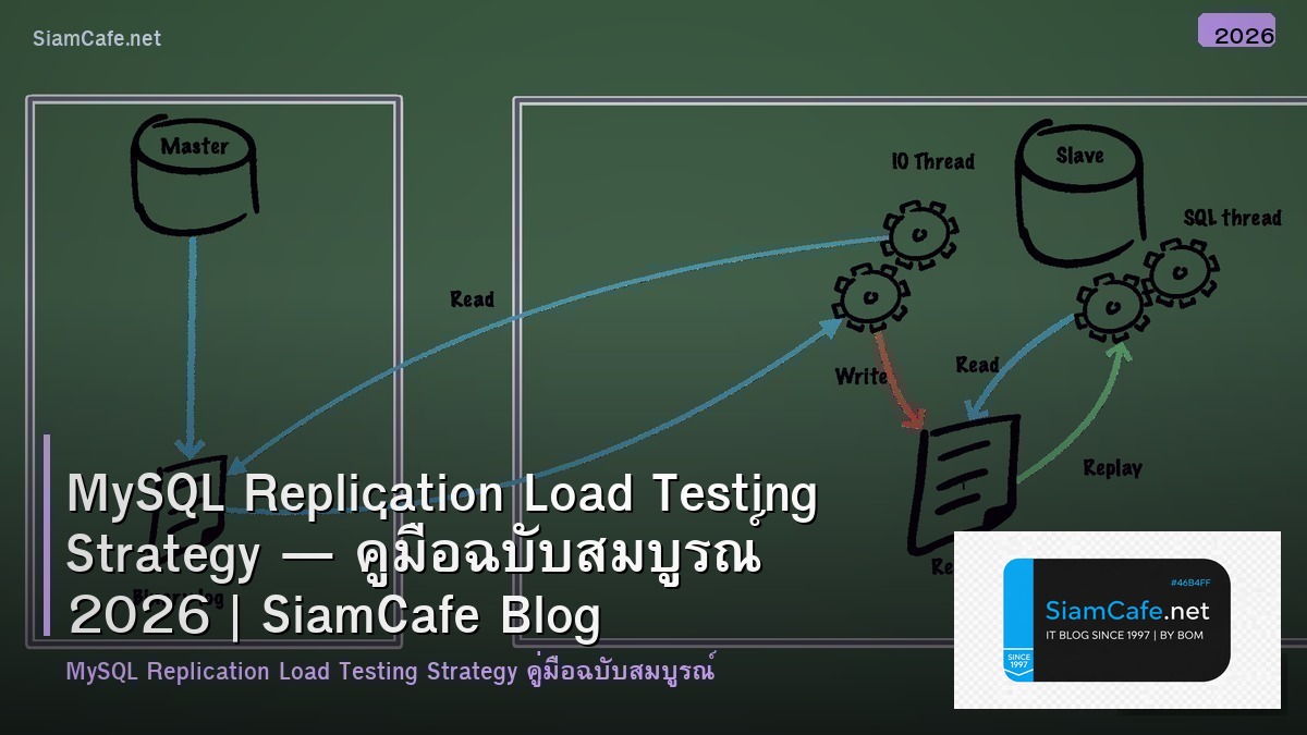 MySQL Replication Load Testing Strategy — คู่มือฉบับสมบูรณ์ 2026 | SiamCafe Blog
