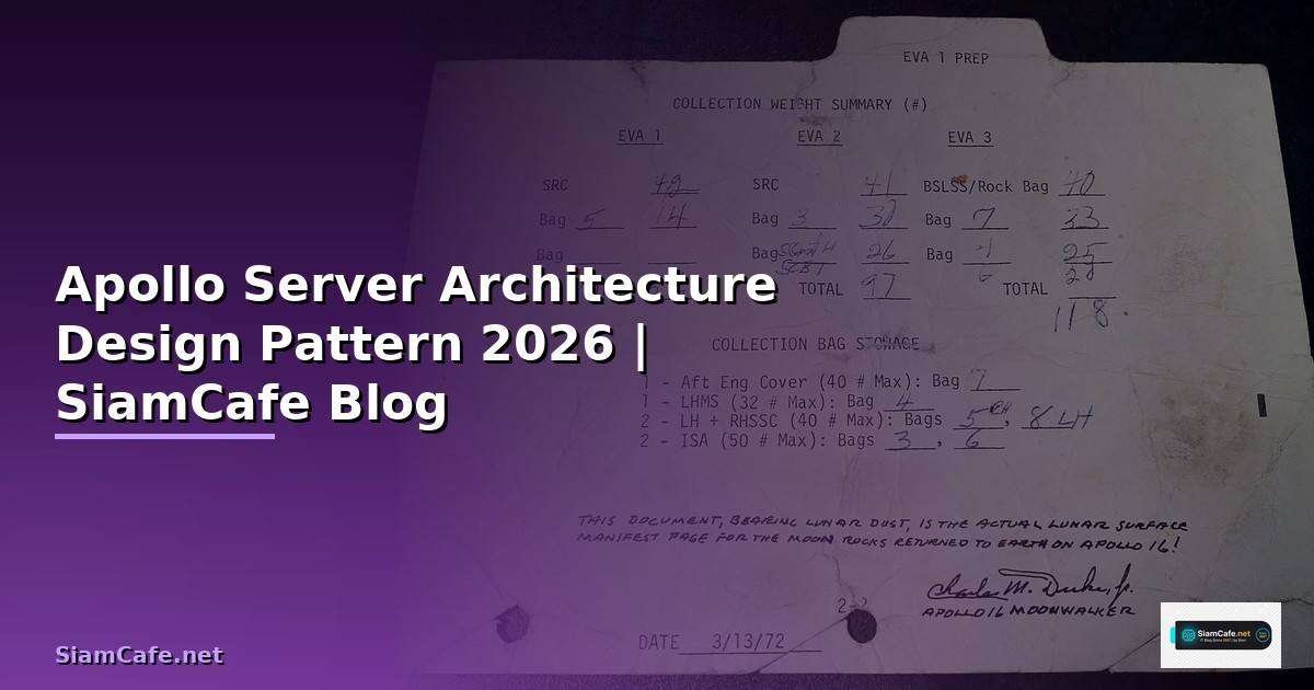 Apollo Server Architecture Design Pattern | SiamCafe Blog