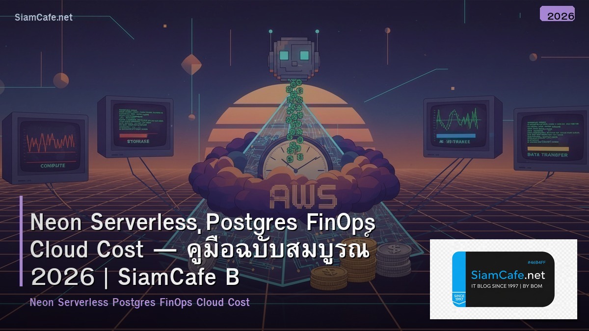 Neon Serverless Postgres FinOps Cloud Cost — คู่มือฉบับสมบูรณ์ 2026 | SiamCafe Blog