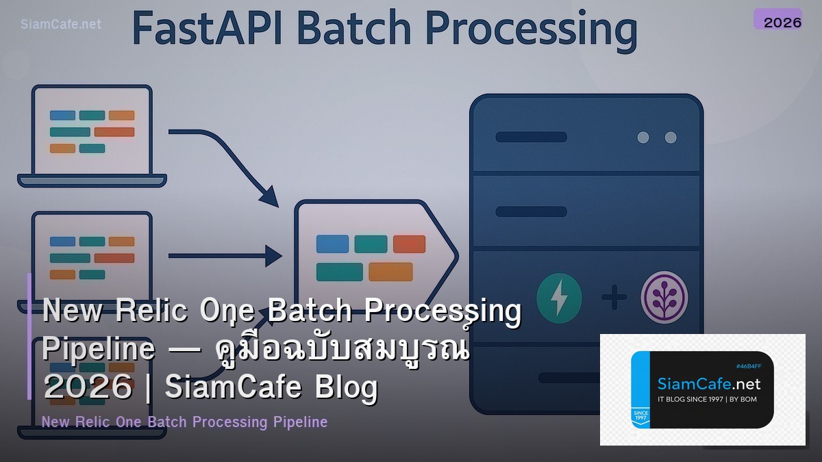 New Relic One Batch Processing Pipeline — คู่มือฉบับสมบูรณ์ 2026 | SiamCafe Blog